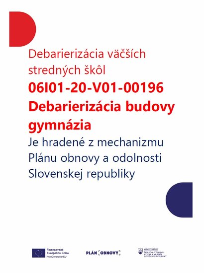 Debarierizácia škôl a školských zariadení