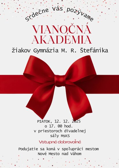 Pozývame Vás na tradičné kultúrne podujatie žiakov školy